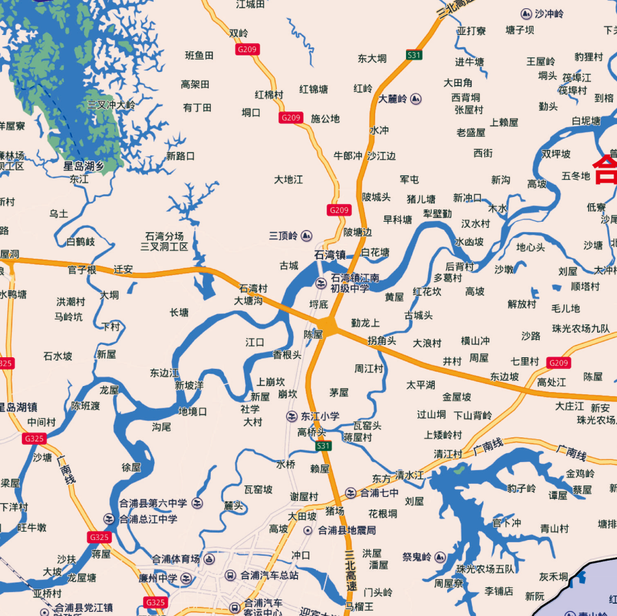 广西省北海市地图