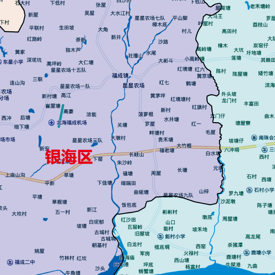 广西省北海市地图