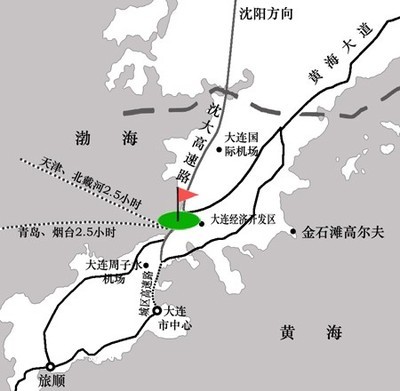 大连在沈阳的哪个方向