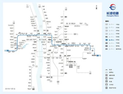 长沙一号线地铁站点