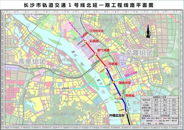 长沙一号线地铁站点