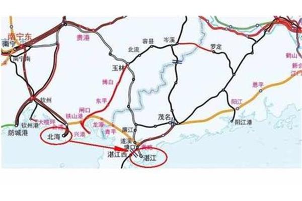 北海到防城港高铁