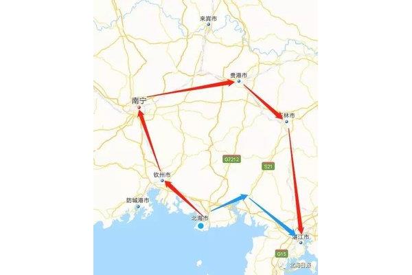 北海到防城港高铁
