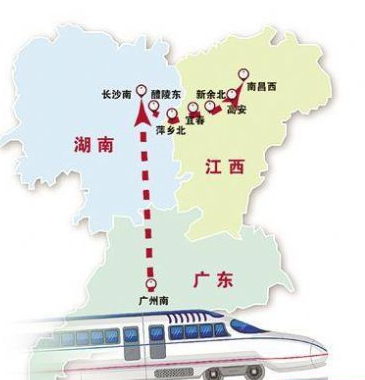 长沙南到南昌西高铁