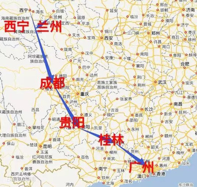 广东到成都高铁