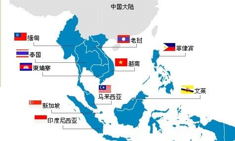 泰国周边国家地图
