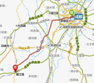 浦江到成都