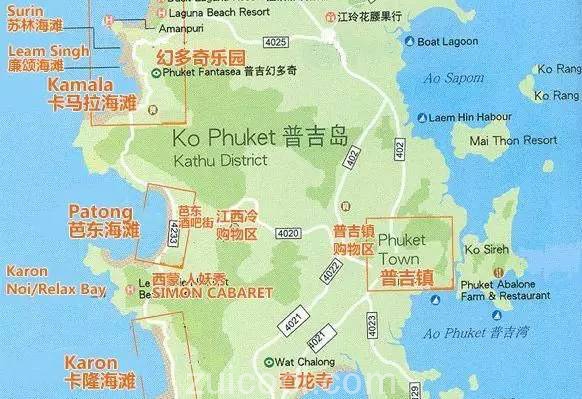 普吉岛地图高清中文版