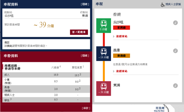 尖沙咀到东荟城地铁怎么走