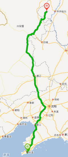 沈阳到齐齐哈尔多少公里