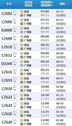 珠海的高铁站有几个站