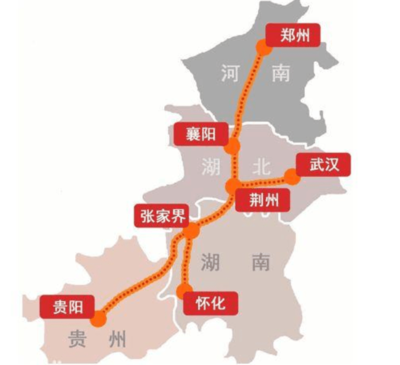襄阳到张家界高铁