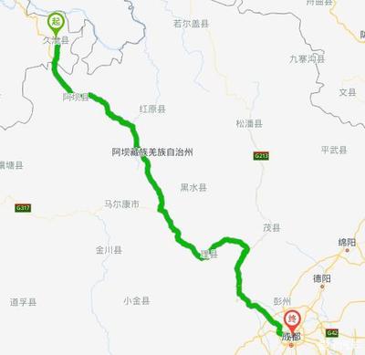 红原县到成都多少公里
