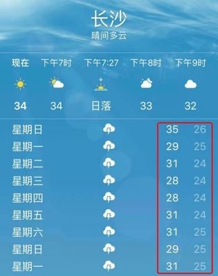 长沙现在温度