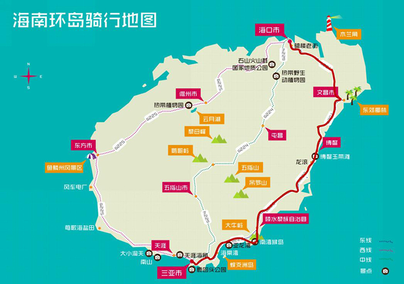 海南岛自驾游路线
