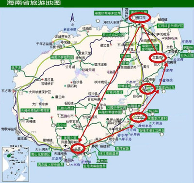 海南岛自驾游路线