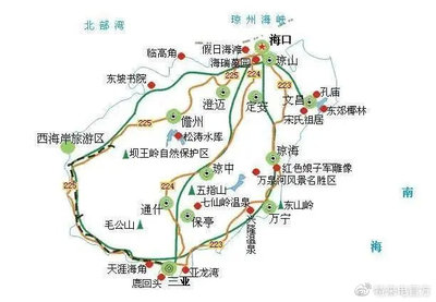 海南岛自驾游路线