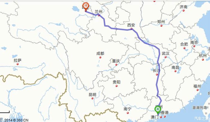 昆明到西宁多少公里