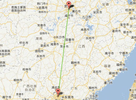 上海到珠海多少公里