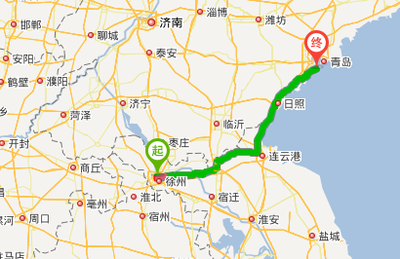 徐州到青岛有多少公里