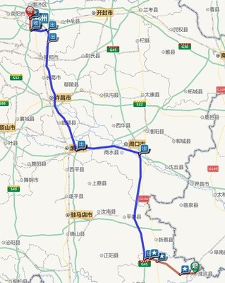 郑州到淮滨火车