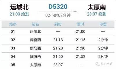太原到运城动车