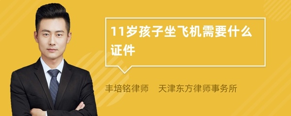 孩子坐飞机需要什么证件