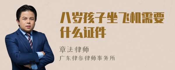 孩子坐飞机需要什么证件