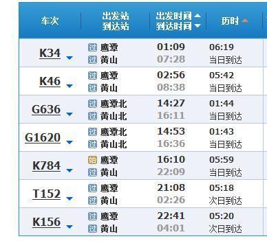 鹰潭北到黄山北高铁