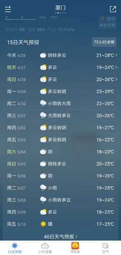 西安市十五天天气预报