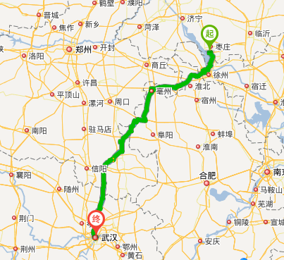 晋城到武汉多少公里