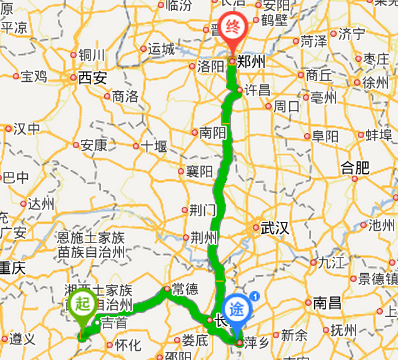 运城到长沙高铁