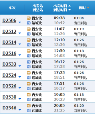 运城到长沙高铁