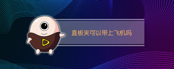 飞机可以带直板夹吗