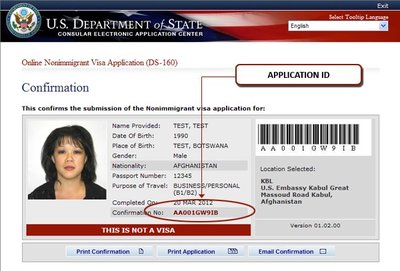 美国签证号码在哪里看
