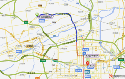 咸阳机场到西安市区多远