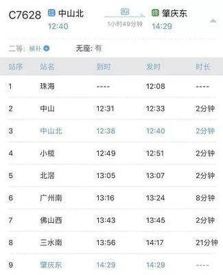 珠海到广州城轨票价