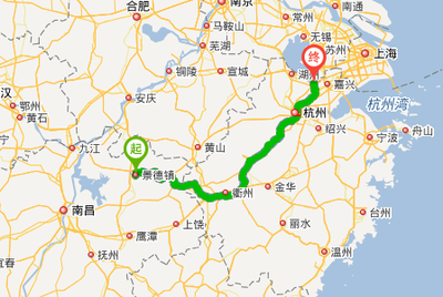景德镇到上海多少公里