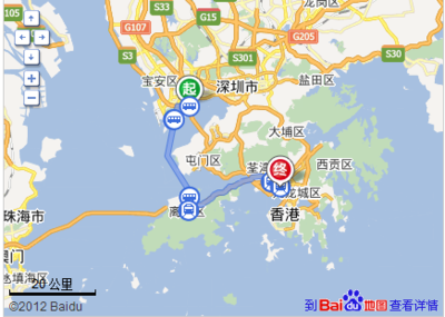 香港到深圳多少公里