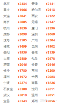 太原到杭州航班查询