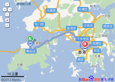 香港到深圳多少公里