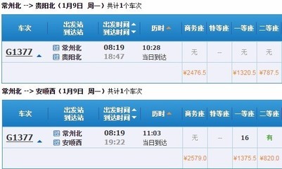 昆明到安顺火车