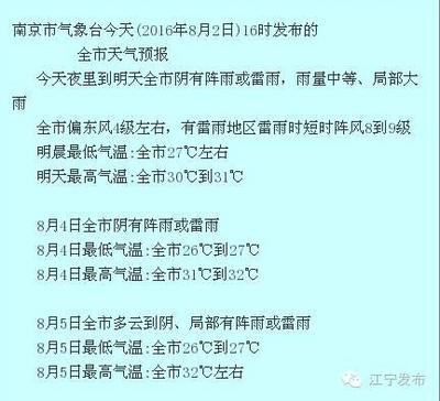 明天南京有雨吗