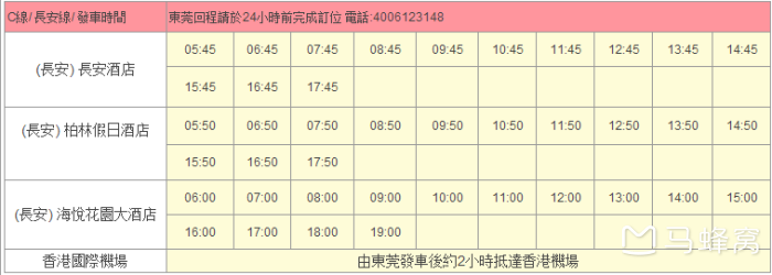 香港机场到东莞大巴