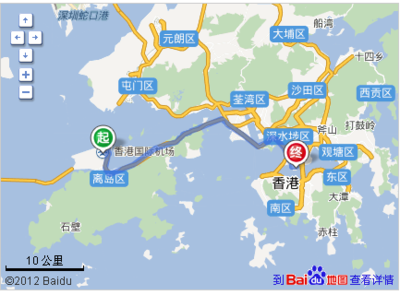 香港到深圳多少公里