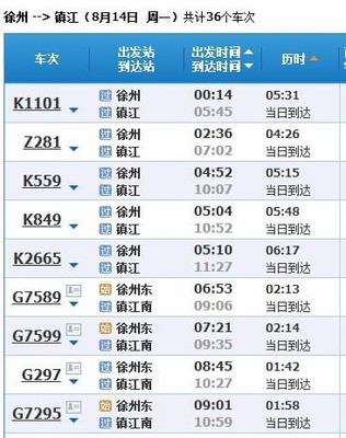 徐州到邳州的火车