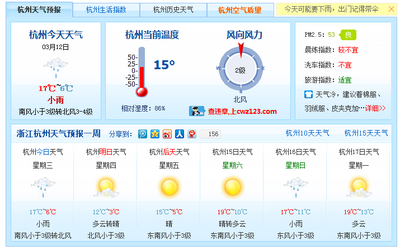 杭州十五天天气预报查询