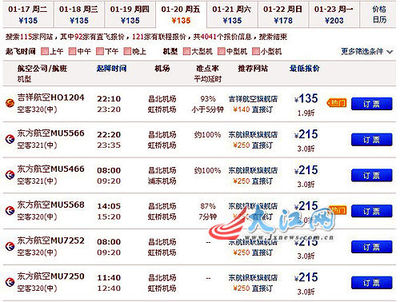 广州到上海机票价格