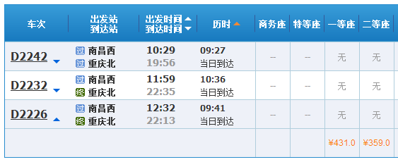 温州到重庆动车