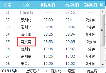 郑州东到上海虹桥高铁
